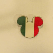 Disney Italy Italian Flag Mickey Head Pin
