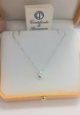 Collana punto luce diamante carati kt 0.02 in oro 750%con catenina Gr 1.60 tutto