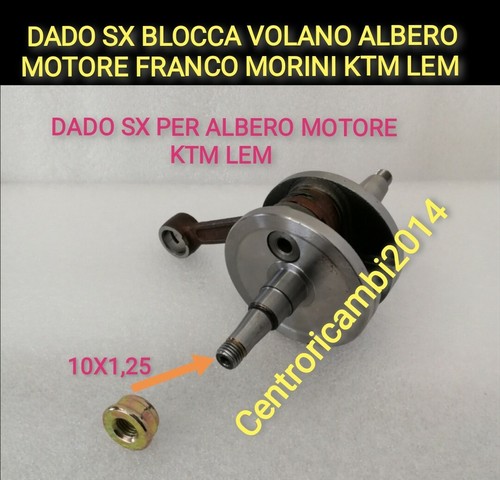 Dado blocca volano albero - sx,