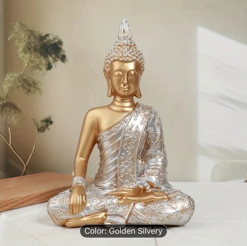 Luxury golden silver buddha - luxury, golden-silver