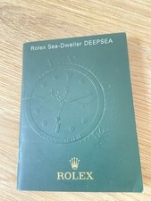 Rolex Sea Dweller Deepsea Libretto Manuale Inglese 2012