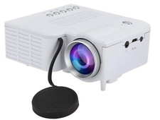 MINI PROIETTORE LED PORTATILE FULL HD 1080P AV/USB/TF BIANCO CONTRASTO 1000:1 