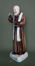 Statua Padre Pio benedicente con stola, da 50 a 60cm,  in resina made in ITALY