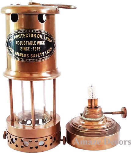 Lampada minatore vintage - lampada,