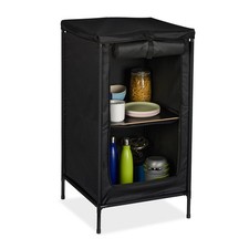 Armadio da campeggio scaffale da campeggio armadio per tenda mobili da campeggio scaffale per tenda 2 scomparti grigio