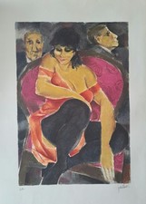 REMO SQUILLANTINI litografia rara 59x70 