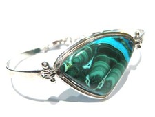 Malachite chrysocolla bracelet - malachite,