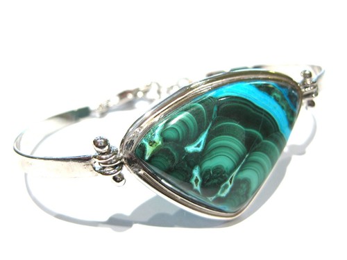 Bracciale malachite crisocolla - bracciale,