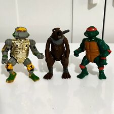 Lotto Di 3 Personaggi Tartarughe Ninja Mutant Vintage anni 80 Mirage Studios...