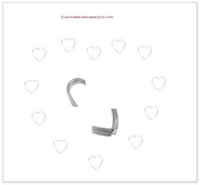 12 telai cerchio cuore metallo decorazione floreale natalizia anelli matrimonio