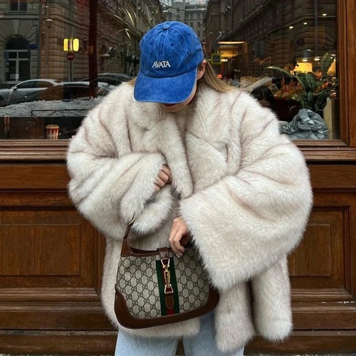 Cappotto giacca shaggy donna