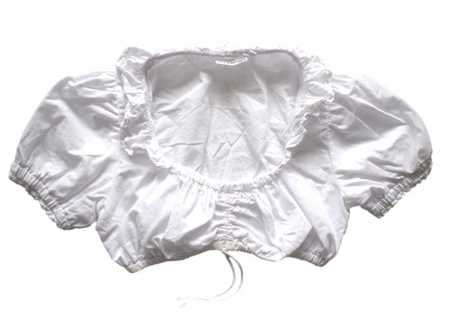 Crop top bianco austriaco