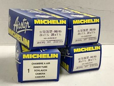 4 CAMERE D'ARIA MICHELIN PER BICICLETTA 20X1.1/4 -20X1.1/8 D'EPOCA Più 4 Valvole