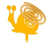 Porta Zampirone Giallo da Giardino Vaso Terra - Chiocciola - Acciaio - SpirHello