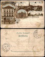 Cartolina litografica Buxtehude Hamburger Engros Lager, città, Technikum 1909