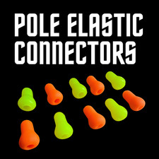 10 x Perline Pinza Elastica per Palo - 5 Giallo, 5 Arancione, 10mm - Carp Match Fishing