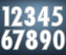 NUMERI PER MAGLIA CALCIO ANNI 2000 OUTLINE MATCH WORN ISSUED SHIRT MAILLOT