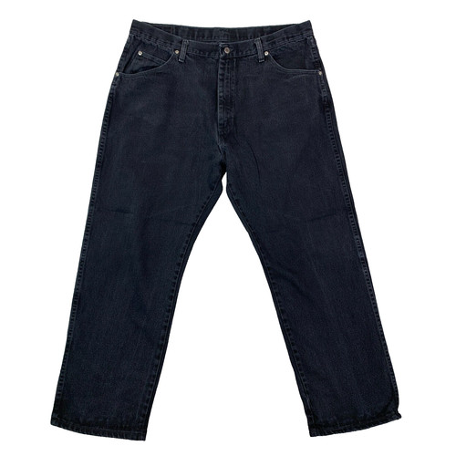 Jeans uomo wrangler nero denim - jeans,