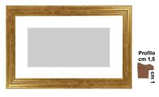 Cornice Oro, in legno, con passepartout, per foto,stampe,diplomi. Spess. cm 1,5