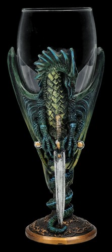 Vetro calice drago teschio - -,