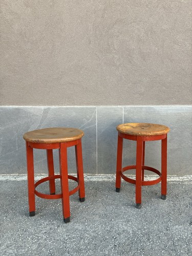 Rare pair vintage stools - vintage,