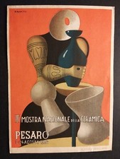 Pesaro - III° Mostra Nazionale della Ceramica (1952). Illustratore B. Baratti.