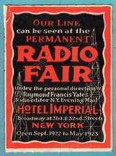 ES2707 Francobolli Poster: Radio Fair New York 1923