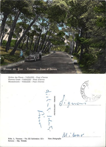 Cartolina varazze piani - cartolina, varazze.