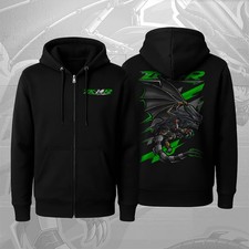 Felpa con cappuccio e zip moto