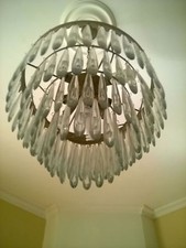  SCIOLARI  CHANDELIER  GOLD METAL AND KRISTALS