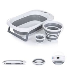 Chipolino Set Vasca da Bagno per Bambini Bali Pieghevole 83 cm Secchio, Termometro Integrato