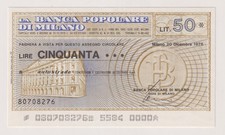 Miniassegni banca popolare - ,