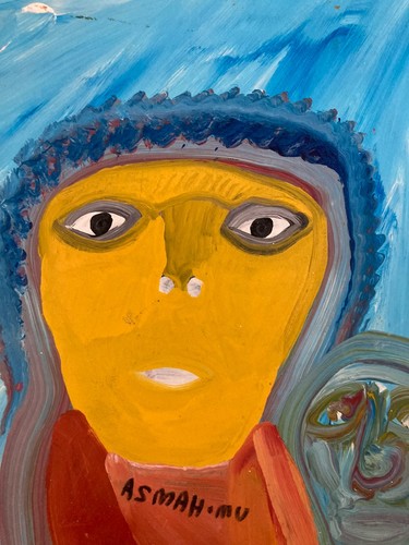 Pittura art brut - pittura, cartone