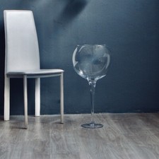Grande vaso bicchiere di vino in vetro altezza 70 cm cristallo glacette acquario