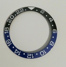FIT ROLEX GMT MASTER 116710 LBNR  INSERTO GHIERA NERA BLU CERAMICA aftermarket
