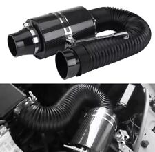 Filtro Auto Airbox Carbonio Con Tubo Di Aspirazione Aria Fredda 76mm Universale