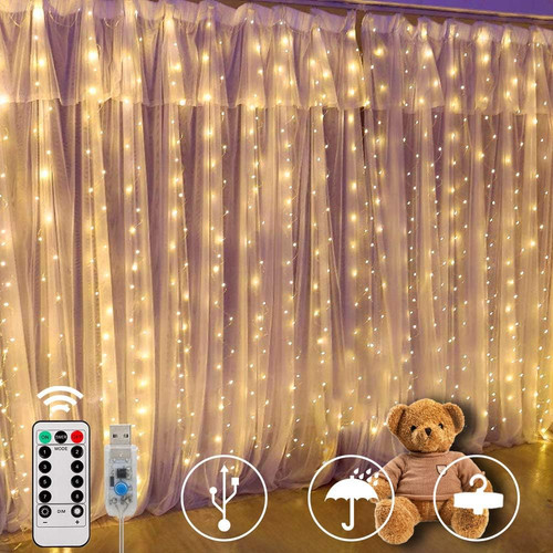 Tenda luminosa 300 led - tenda, *