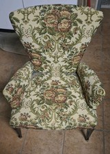 Poltroncina da Camera Vintage Design Tessuto Imbottito Italia Anni 60 Originale