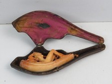 vecchia PIPA COLORE AVORIO CORNO CUSTODIA LUIGI GAMBARINI donna seduta angelo DI