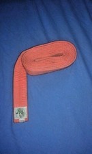 cintura judo vintage OBI anni 70 arancione