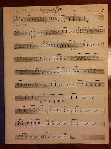 Chitarra manoscritto musicale - chitarra,