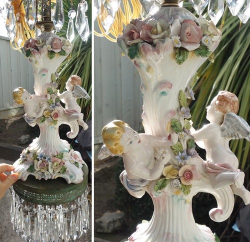 Vintage lamp flying - lamp, cherub