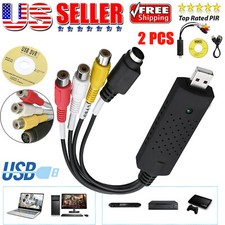2PCS USB 2.0 Audio Video VHS a