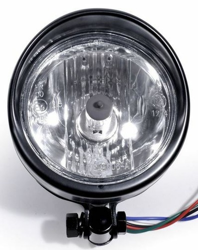 Faro moto omologato - moto, nero