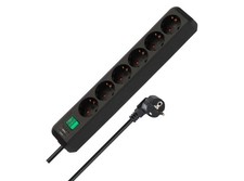 Multipresa Schuko a 6 Vie Prolunga con Protezione dai Contatti 3m Eco-Line