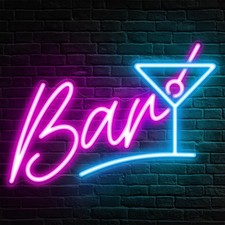 Insegna Neon Bar per Casa Bar