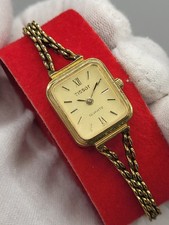 Orologio SVIZZERO [Raro, FUNZIONANTE] Vintage anni 60 Tissot STYLIST Quarzo Donna Quadrante Oro