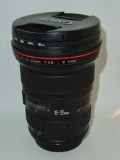 Obiettivo Canon EF 16-35mm F/2.8 II L USM con filtro UV Hoya e copriobiettivo. P&P GRATIS