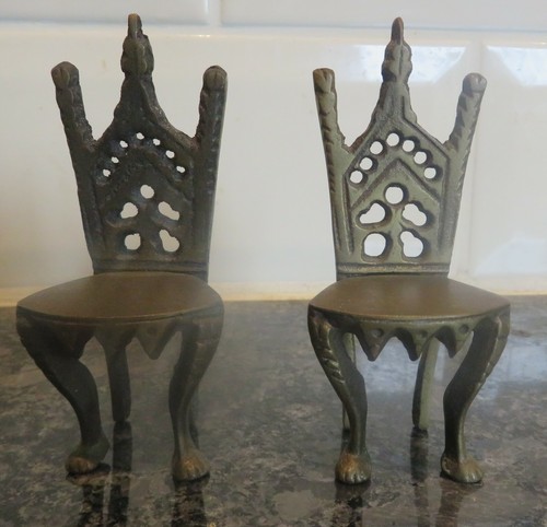 Pair vintage small brass - of,