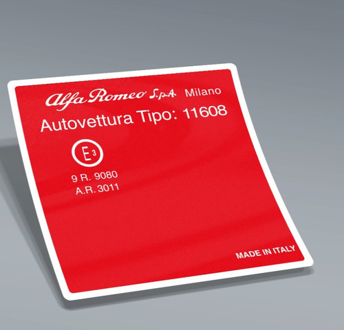 Adesivo omologazione alfa - omologazione,